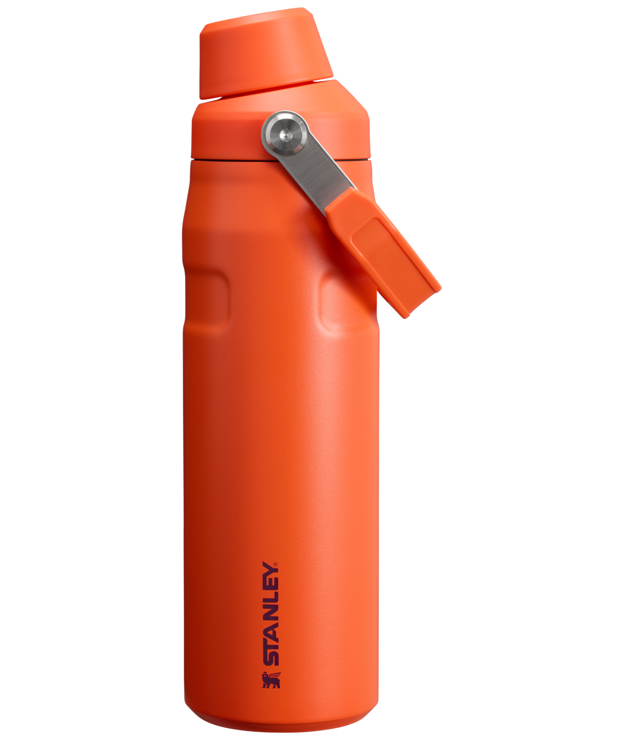 Stanley IceFlow Water Bottle with Fast Flow Lid 24 OZ In Tigerlily Orange
