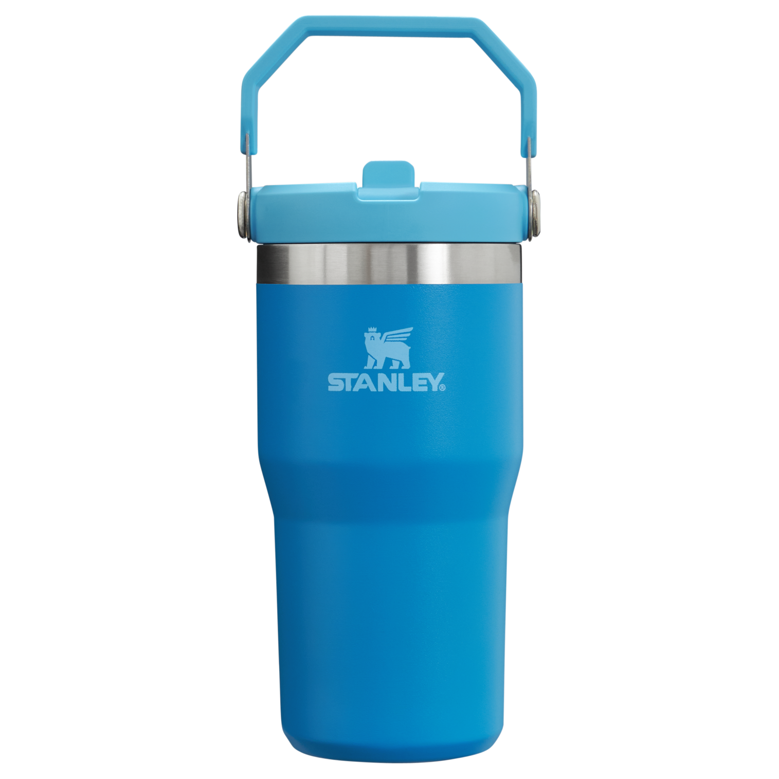 Stanley The IceFlow FlipStraw Tumbler Water Bottle 20 OZ In Azure Blue