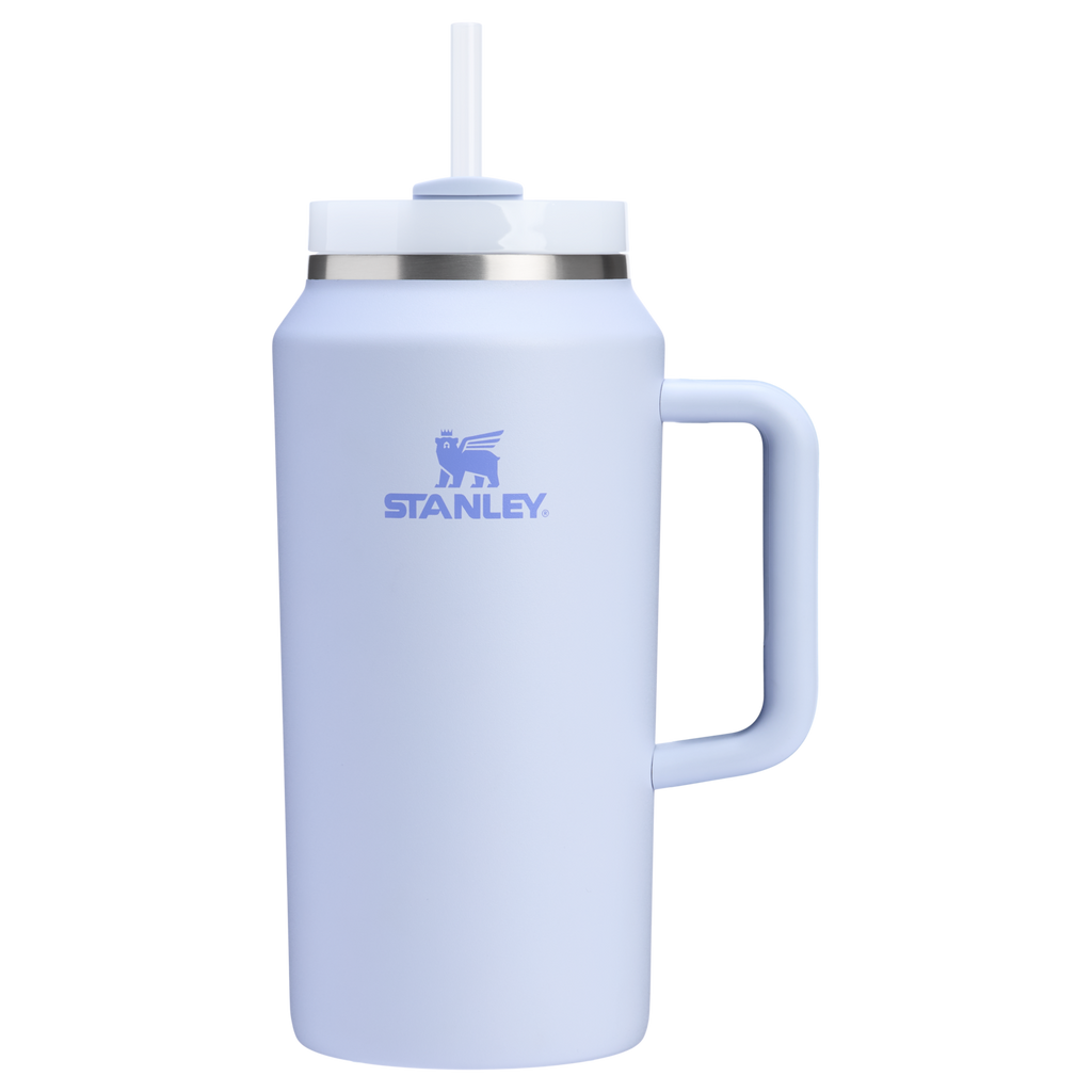 Stanley 64 OZ Quencher Flowstate Stainless Steel Tumbler In Dew Drop Purple With Straw And Handle