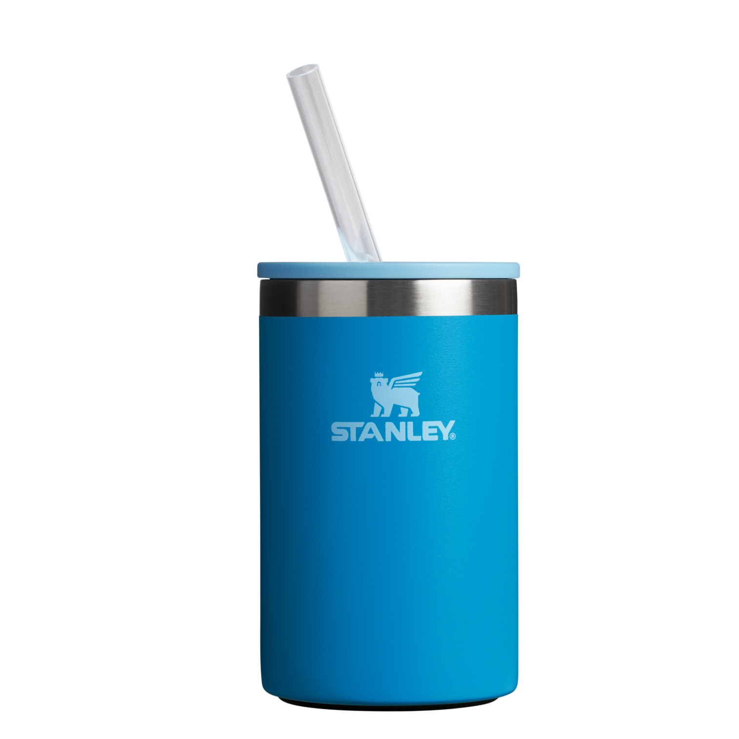Stanley Everyday Can Cooler cup 10 oz with straw in Azure 