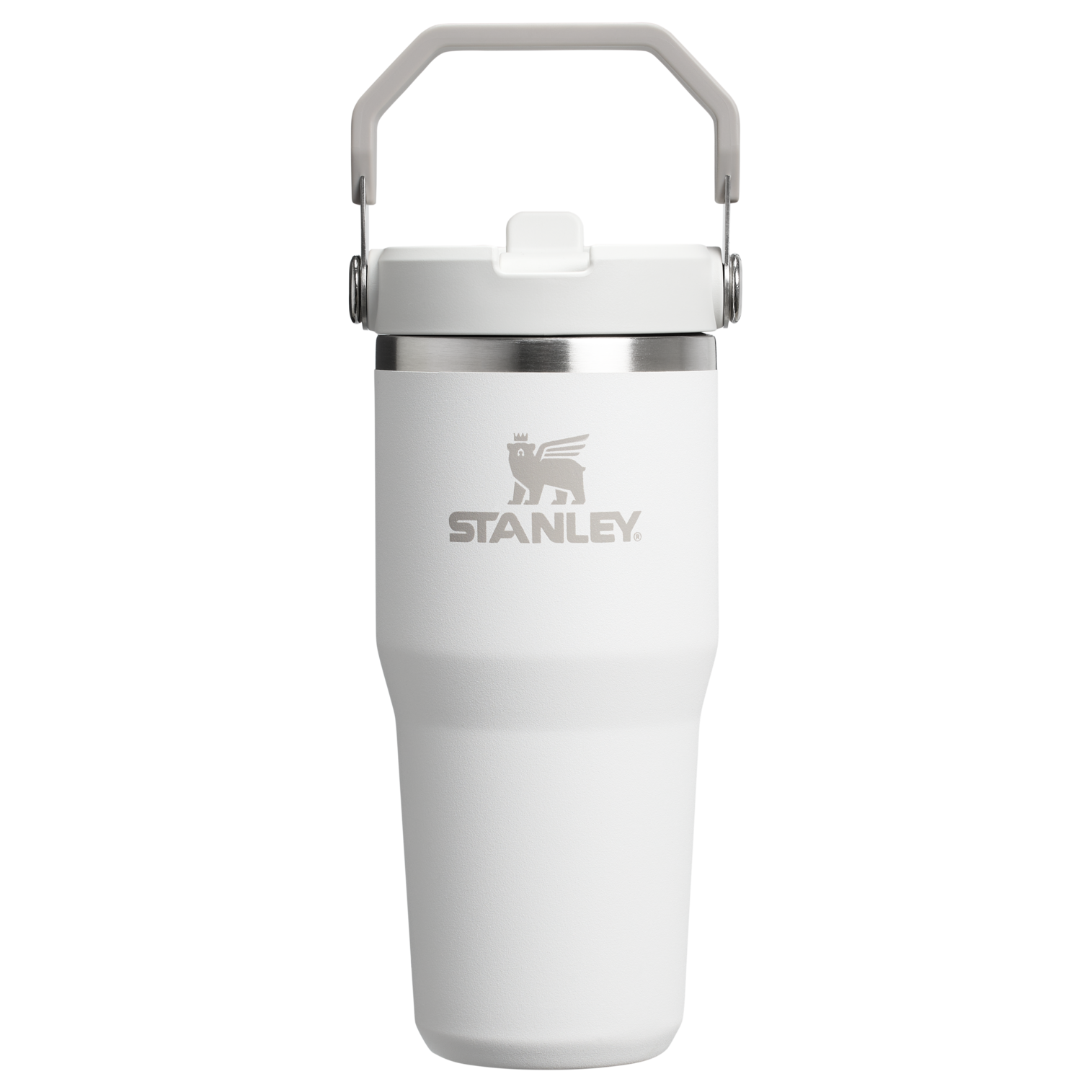 Stanley 14 OZ Ice Flow Flip Straw Tumbler In Frost White