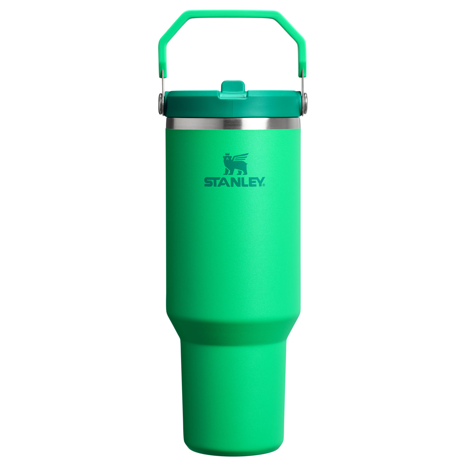 Stanley 40 OZ Ice Flow Flip Straw Insulated Tumbler In Meadow Green