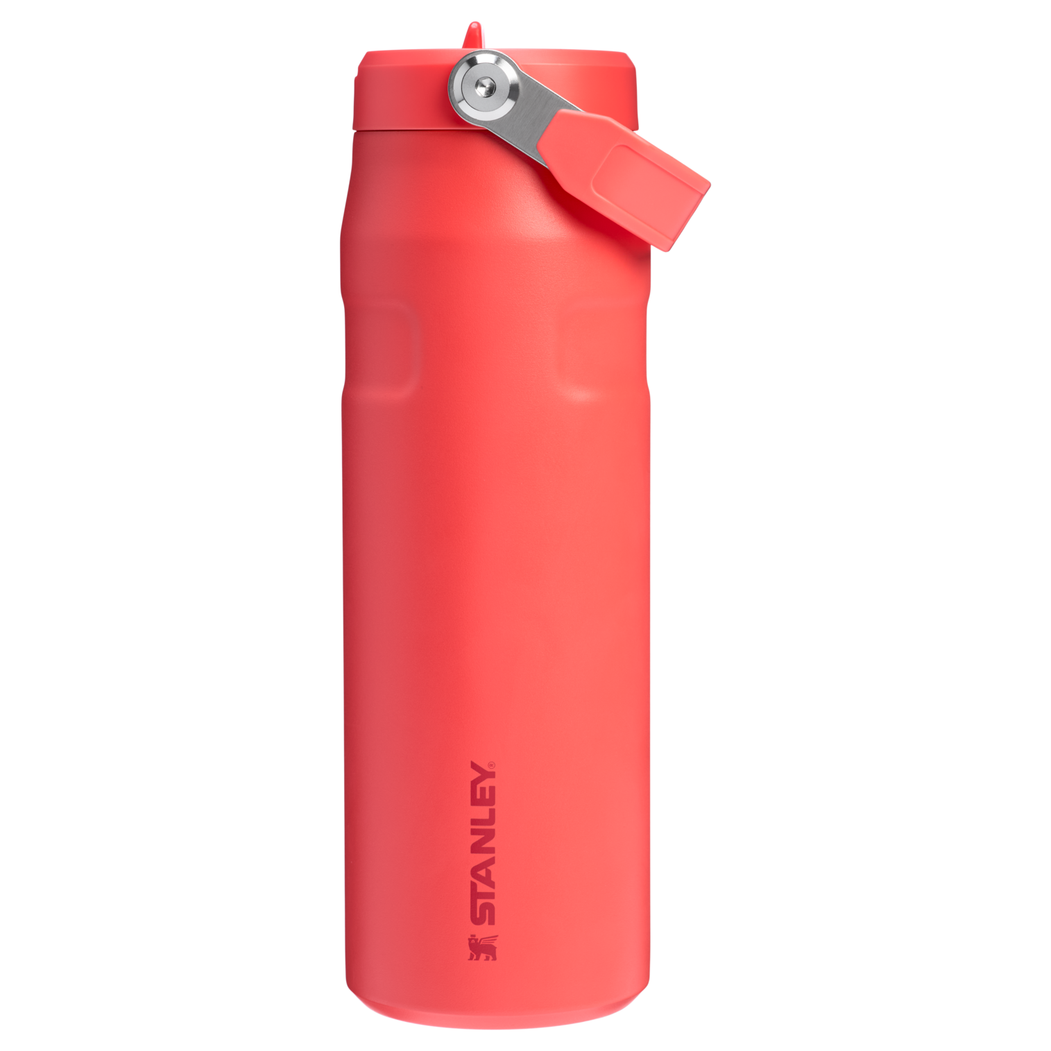 Stanley 24 oz IceFlow Aerolight Water Bottle WIth A Flip Straw In Hot Coral Red