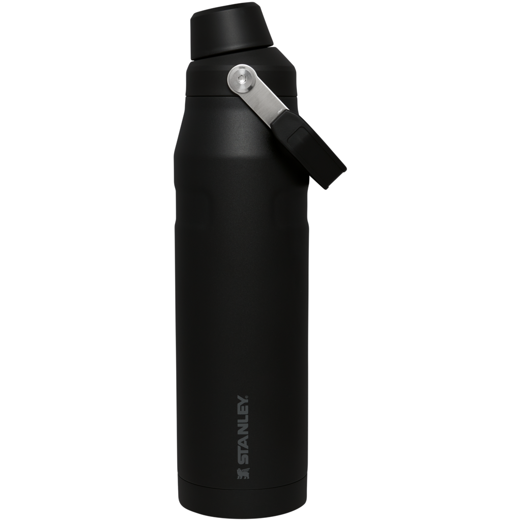 Stanley IceFlow AeroLight 24 oz stainless steel water bottle in Black with Fast Flow lid and carry handle