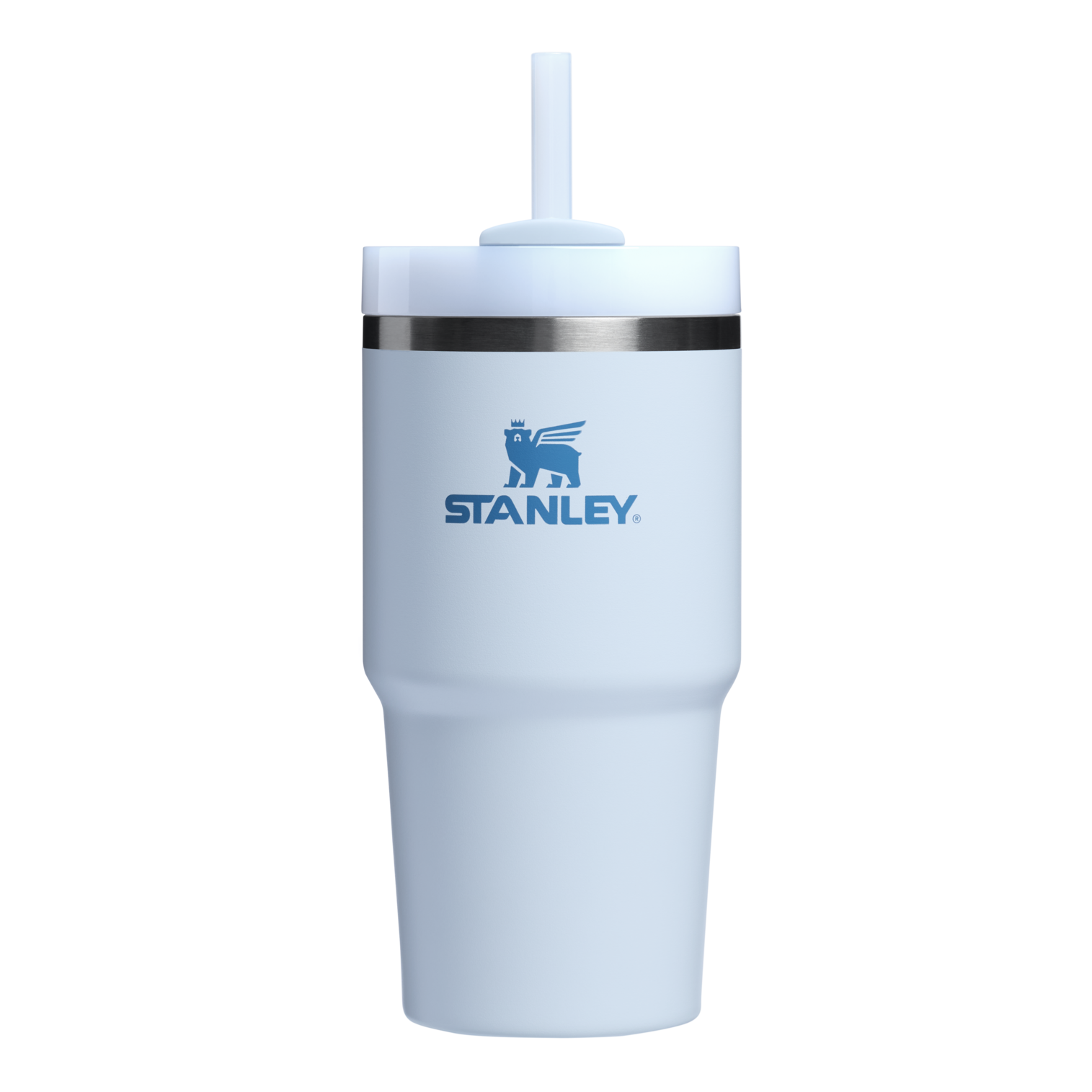 Stanley 20 OZ Quencher Insulated Tumbler WIth Straw In Glacier Blue