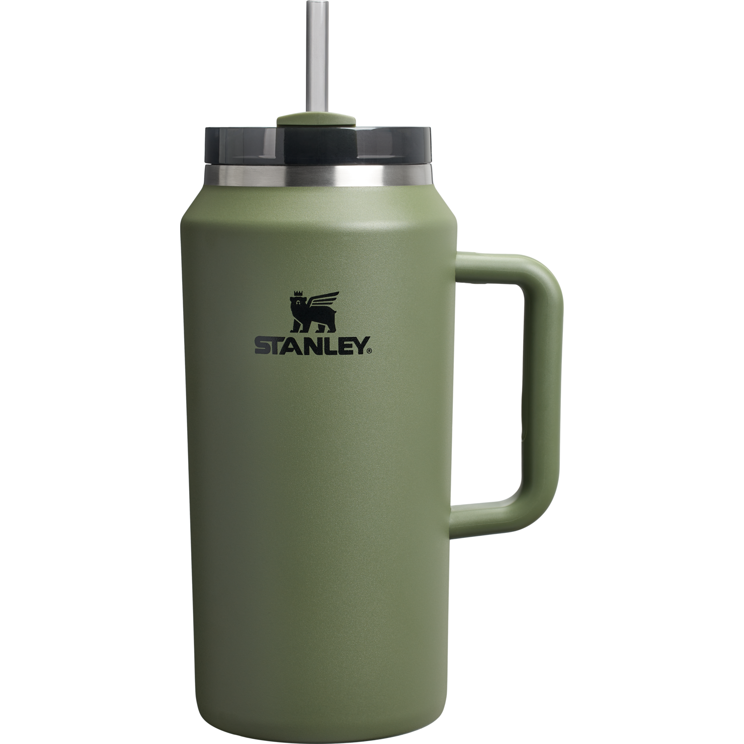 Stanley 64 OZ Stainless Steel Tumbler With Straw In Dried Pine Green