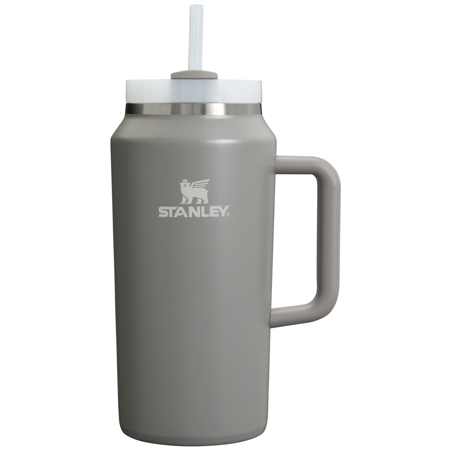 Stanley 64 OZ Stainless Steel Tumbler With Straw In Stone Grey