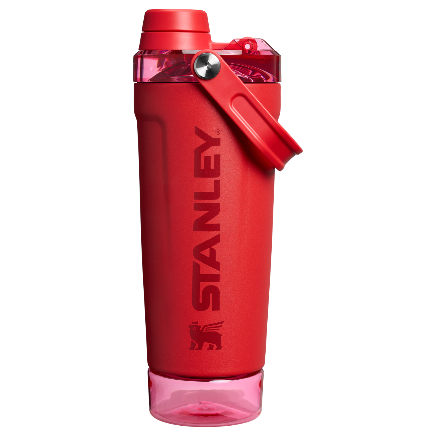 Stanley 20 Oz Activate Shaker In Chili Red with top carry handle