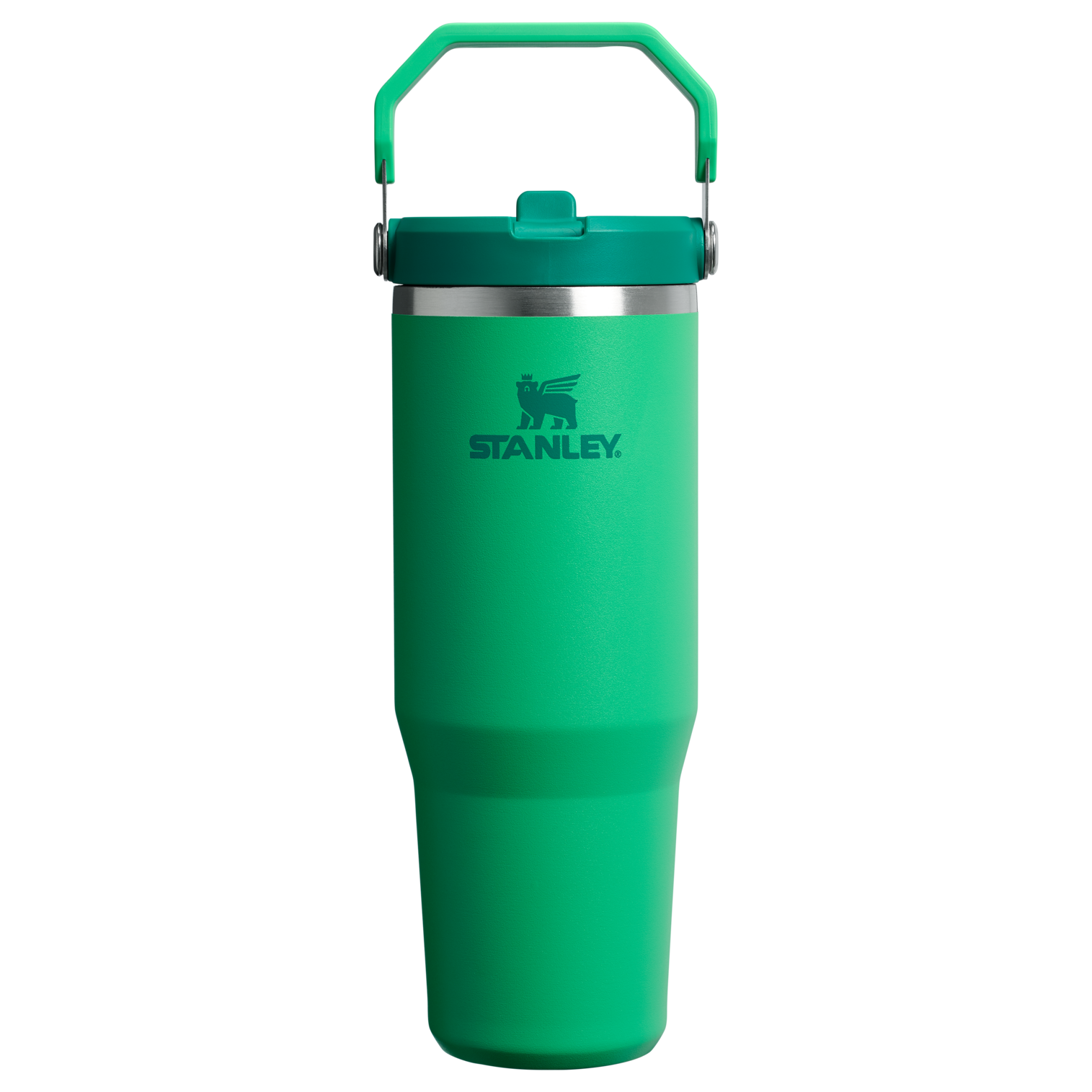 Stanley 30 OZ Ice Flow Flip Straw Insulated Tumbler In Meadow Green